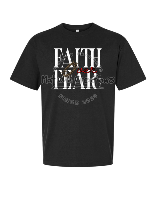 Faith Over Fear Crown Premium Super Heavyweight T Shirt