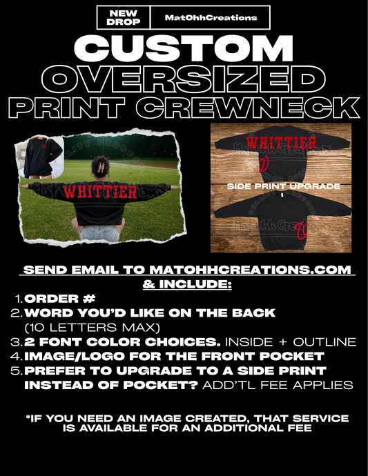 Custom Oversized Print Crewneck
