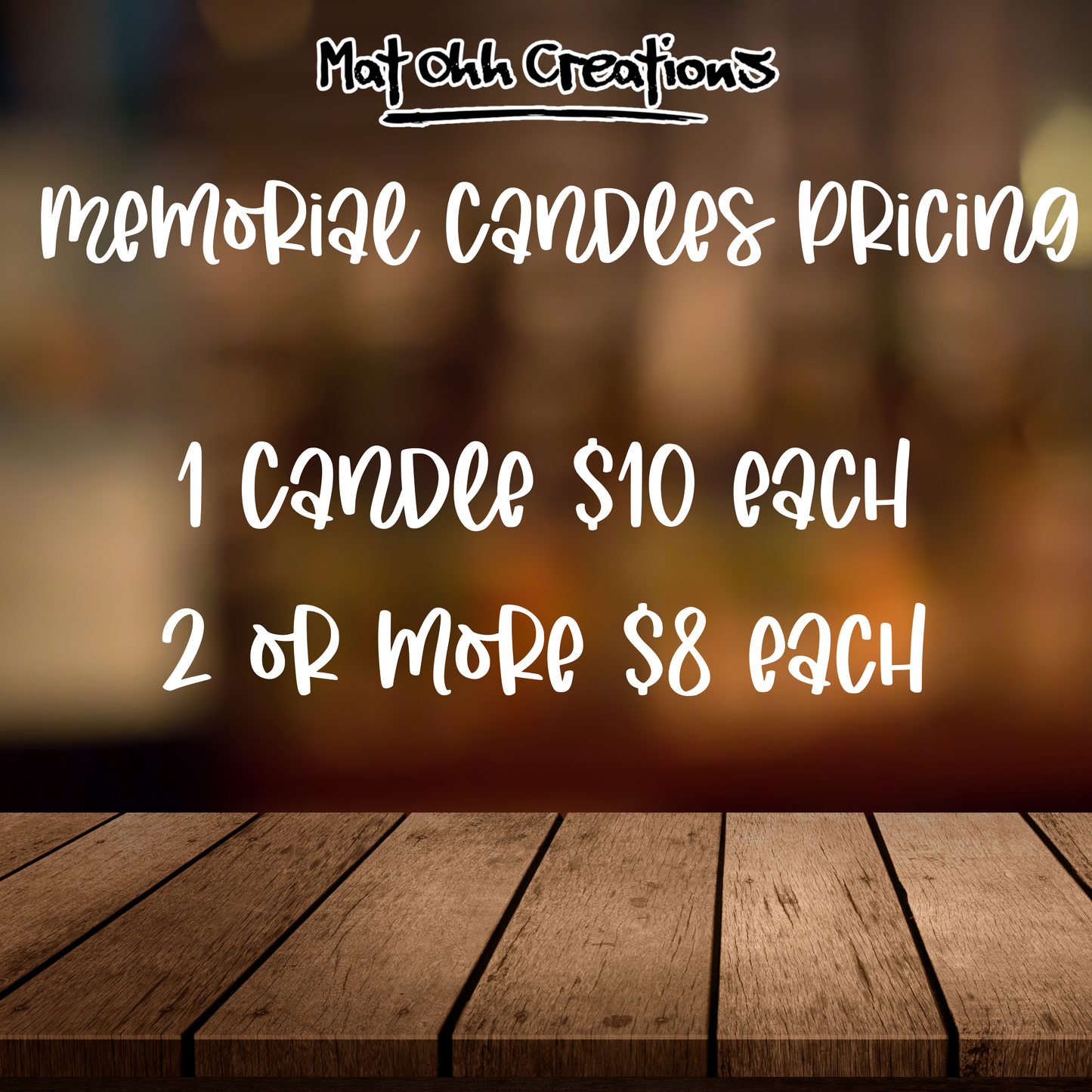 Custom Memorial Candle