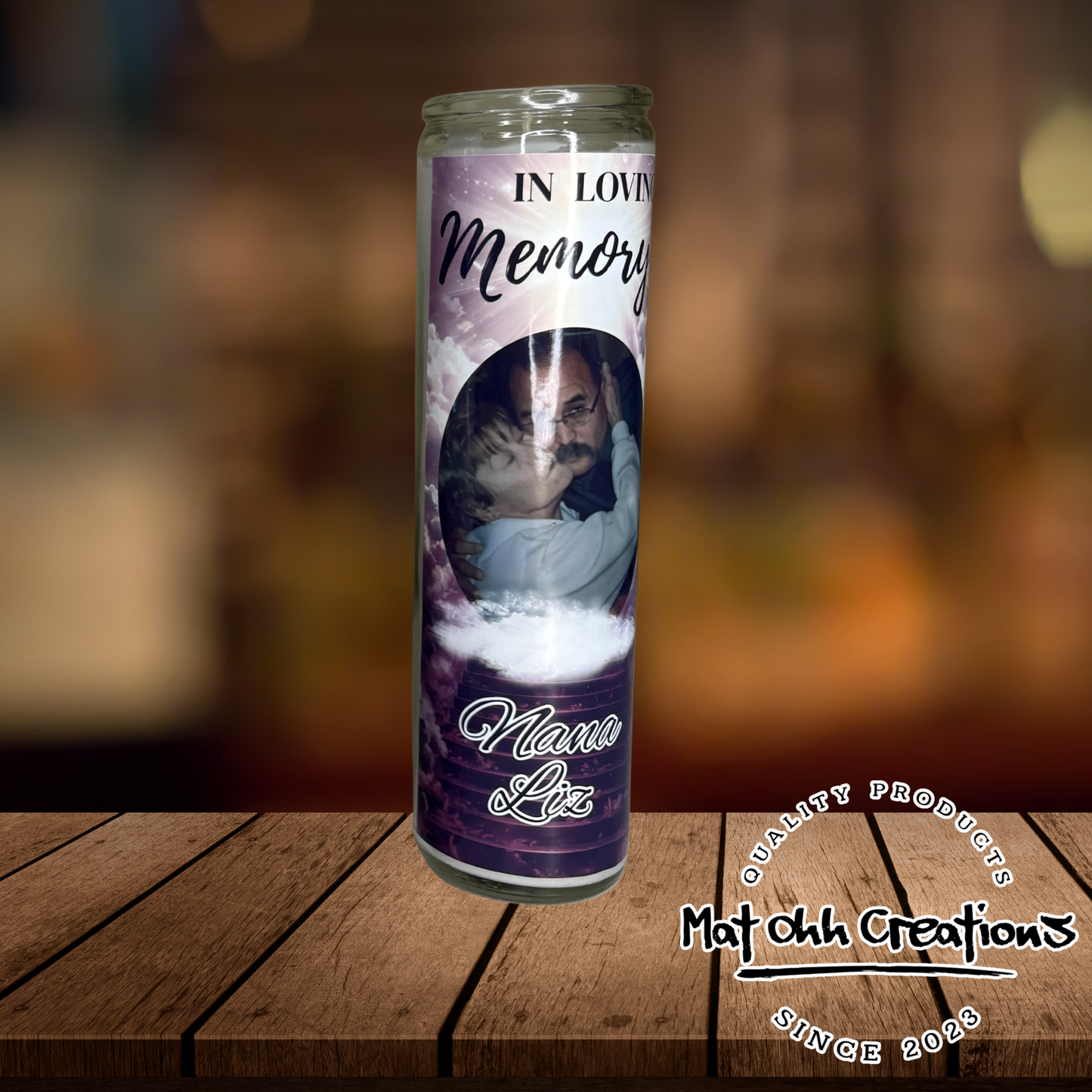 Custom Memorial Candle