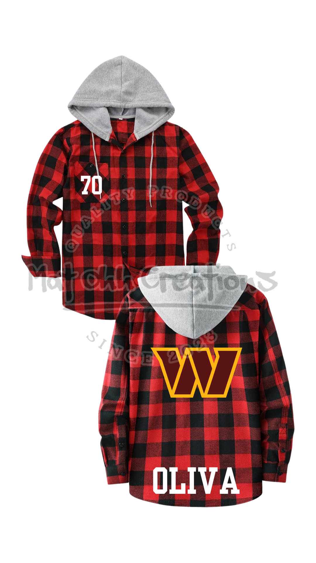 CUSTOM FLANNEL HOODIE